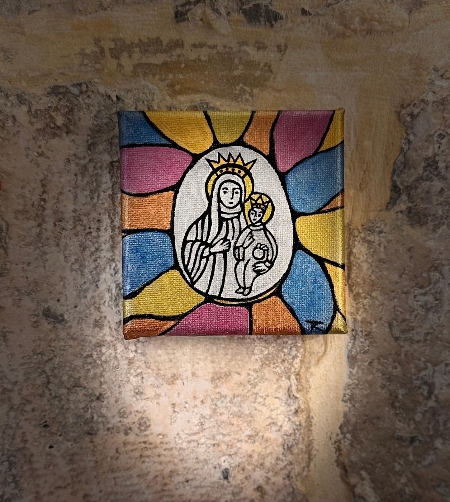 Stained-Glass Madonna & Child