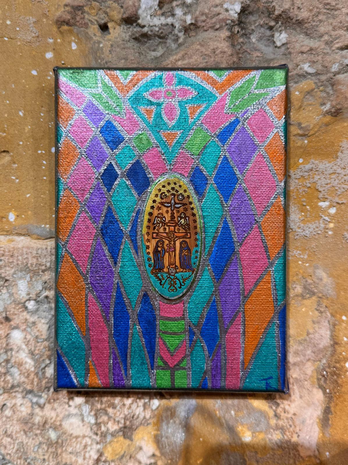 Colorful "Crucifixion Keychain"