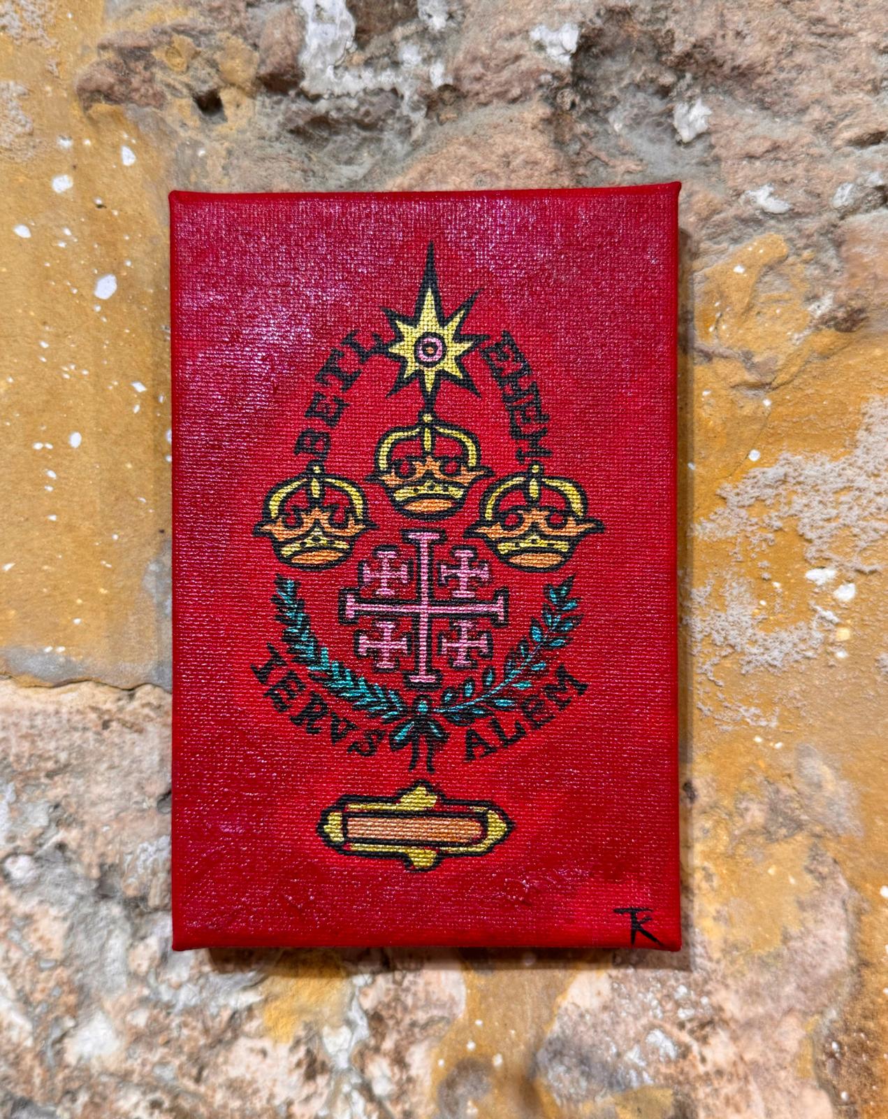 Red/Gold Jerusalem Cross