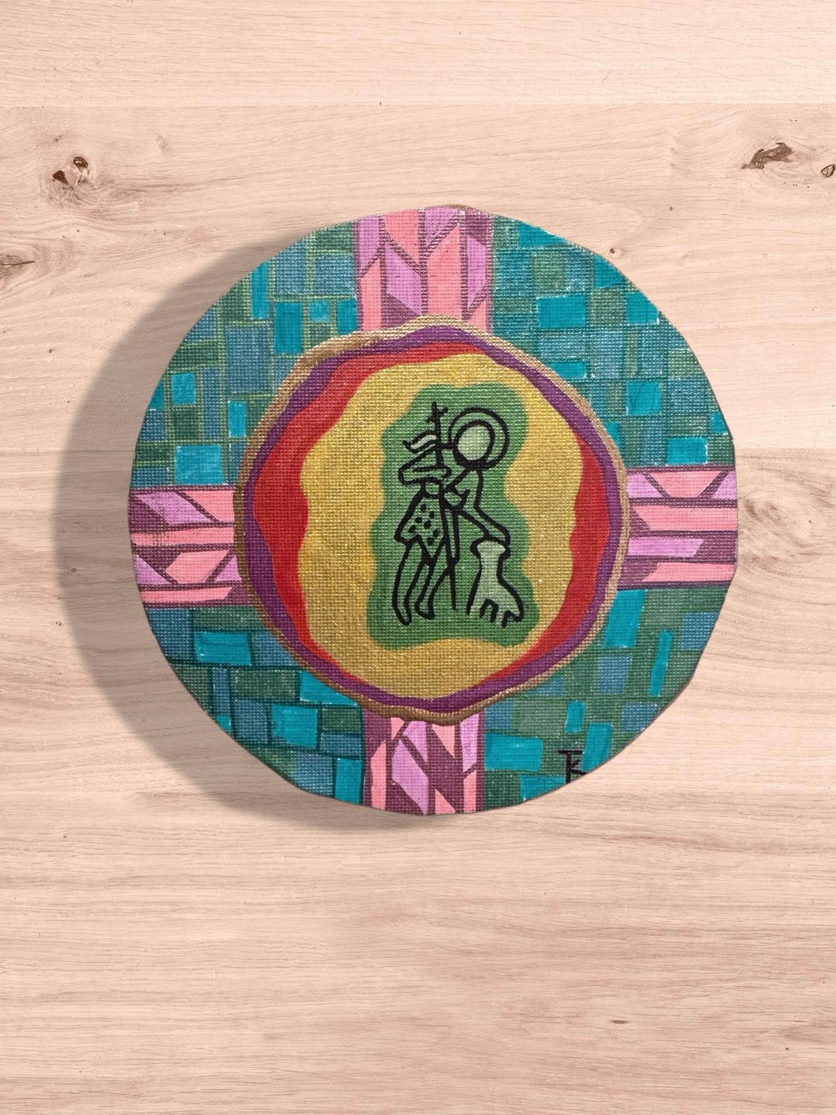 Mosaic Style Shepherd & Lamb