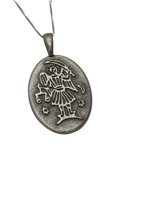 Silver Angel of Apocalypse Pendant