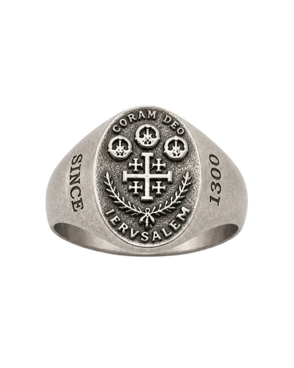 Silver Jerusalem Cross Ring