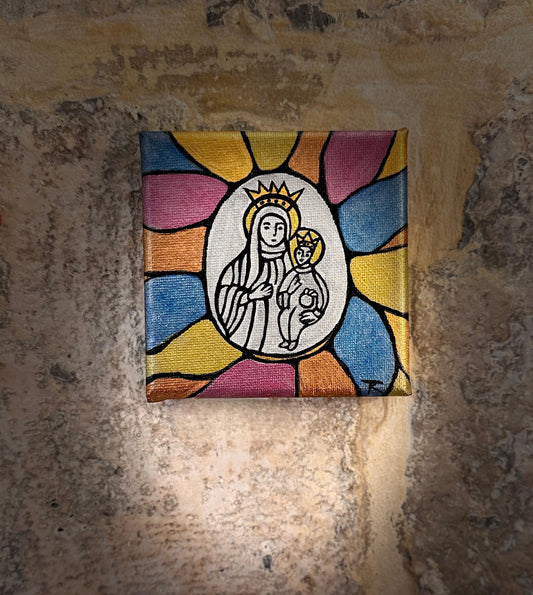 Stained-Glass Madonna & Child