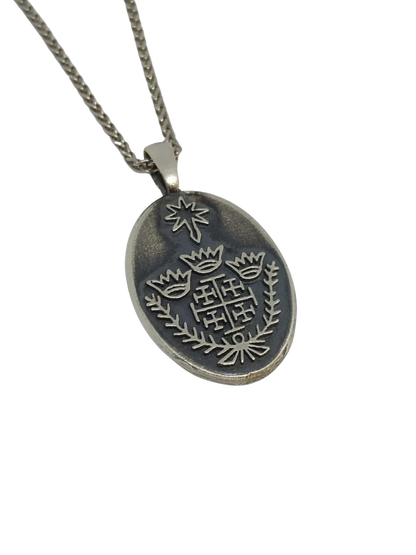 <transcy>Pingente Prata Cruz de Jerusalém</transcy>