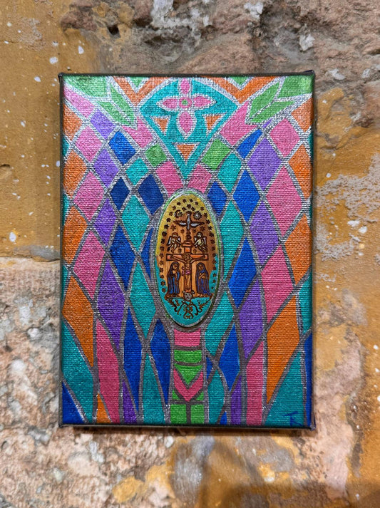 Colorful "Crucifixion Keychain"