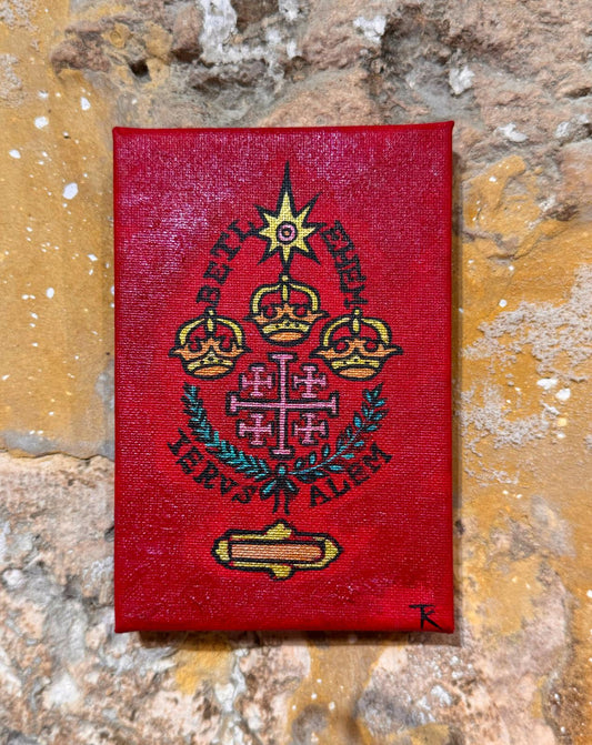 Red/Gold Jerusalem Cross