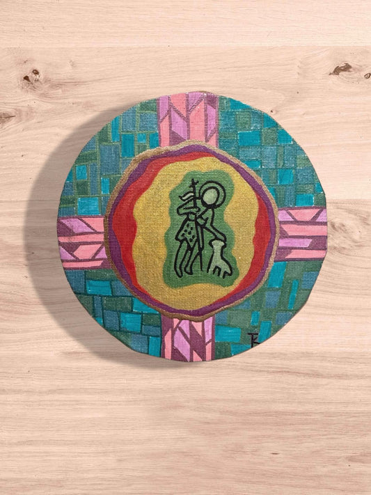 Mosaic Style Shepherd & Lamb